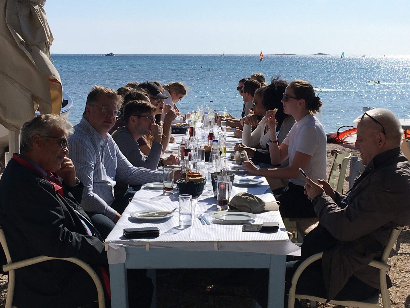 Seaside lunch outside Athens, Greece, Fall 2019