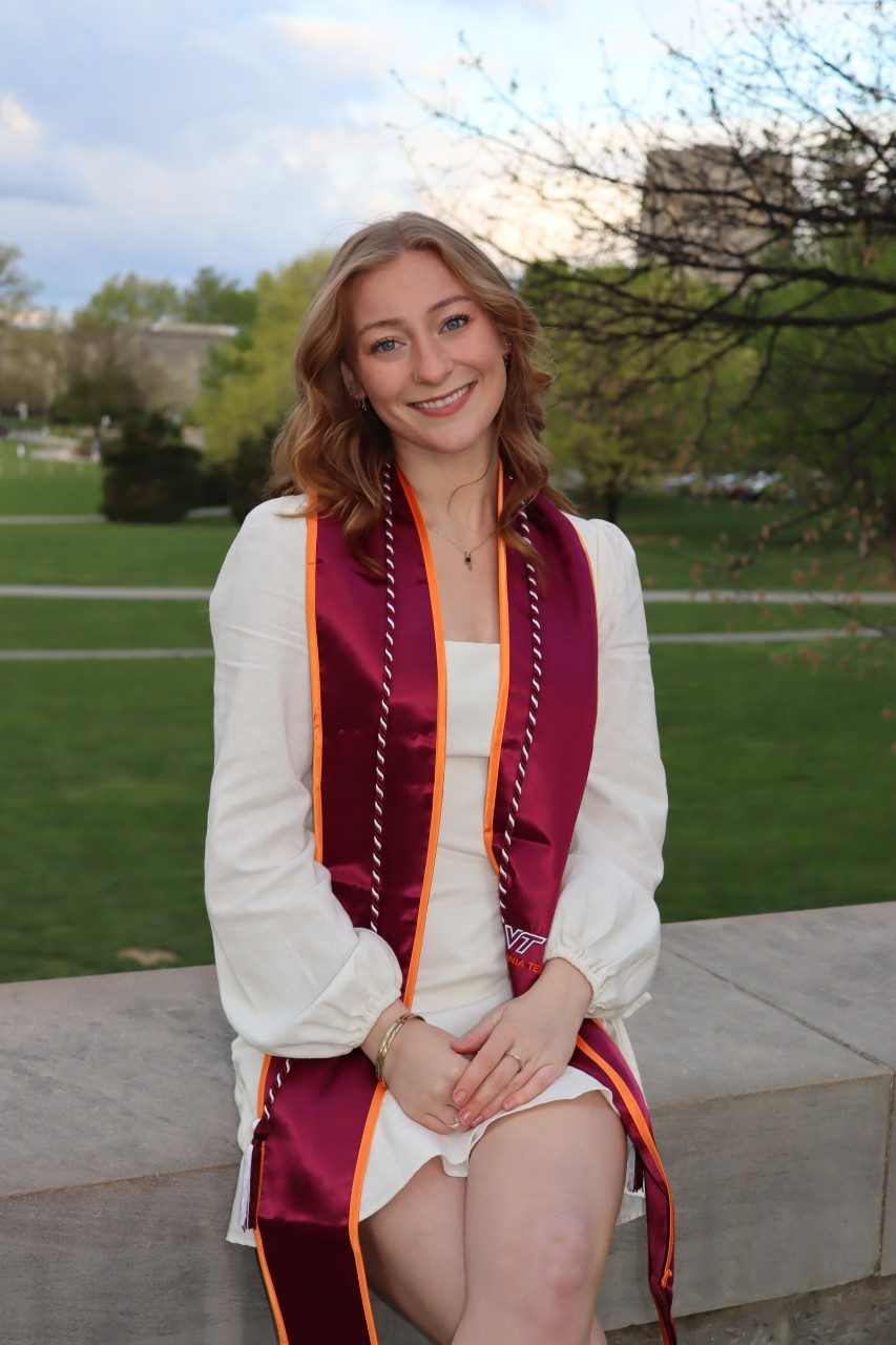 While studying Political Science, with a focus in Legal Studies, and Criminology, Erin was a member of Phi Alpha Delta Pre-Law Fraternity, where she solidified her interest in a career in the legal field. She was also heavily involved in Chi Delta Alpha, and spread the Hokie spirit by being a CLAHS student ambassador and intern. She is currently a paralegal at McGuireWoods LLP in Richmond, Virginia, while she prepares to apply to law school.