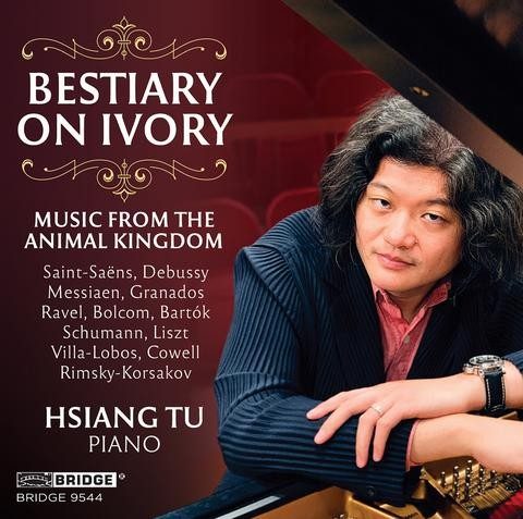 Album cover for Assistant Professor of Piano Hsiang Tu's new album "Bestiary on Ivory."