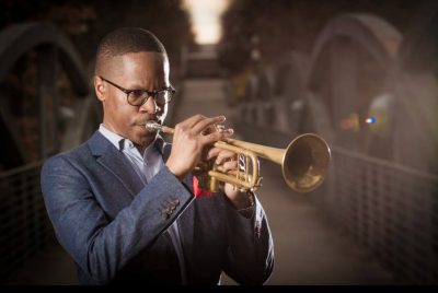Guest artist Brandon Lee performs with the VT Jazz Ensemble on Sept. 24 at the Lyric Theatre.
