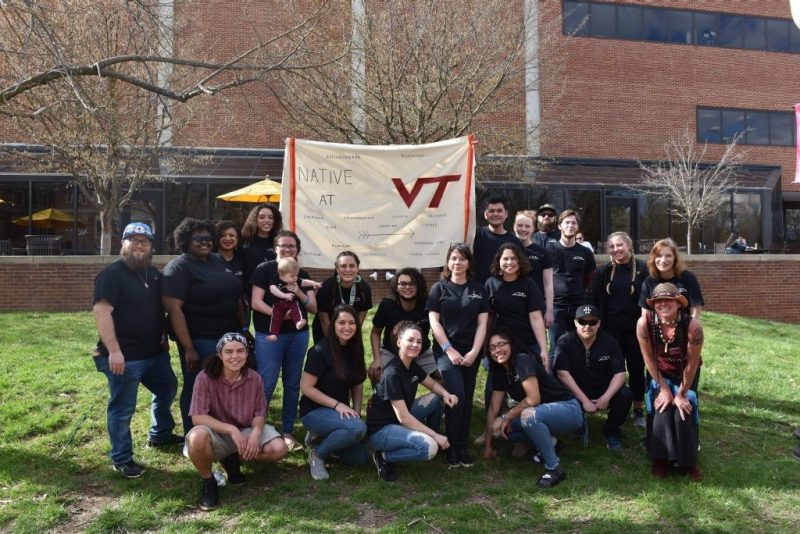 Doris Tinsley (front row, third from right) said her involvement with Native at VT sparked a passion within her and led to her decision to devote her future to helping Indigenous people.