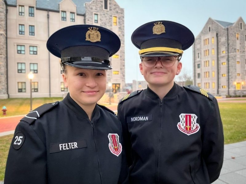 Photo of Cadets, Bailey Felter and Taylor Nordman 