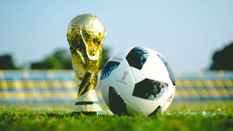 Photo of soccer ball and trophy