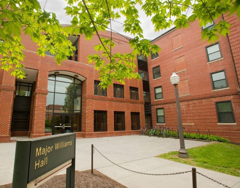 Photo of the outside of Major Williams Hall