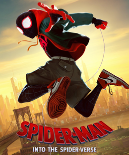 Movie poster for Spider-Man: Into the Spiderverse.
