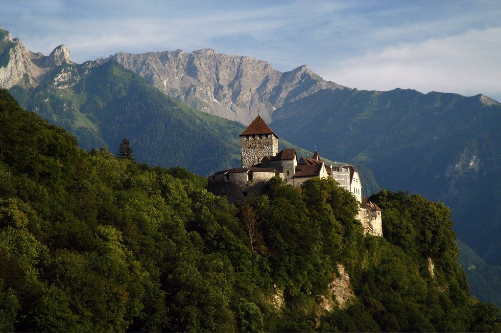 Vaduz castle, Liechtenstein, nestled on a mountaintop