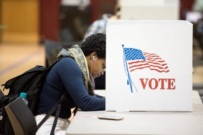 Woman voting 