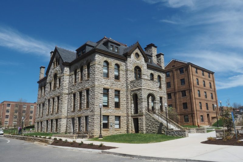 The College of Liberal Arts and Human Sciences Building and Plaza. Photo by Leslie King for Virginia Tech.