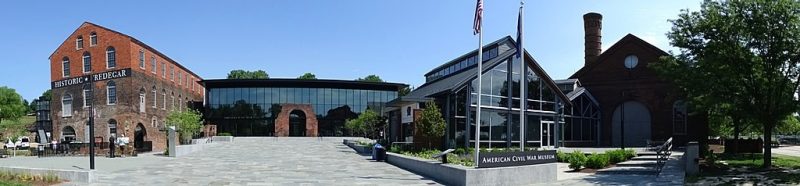 panorama of outside of American Civil War Museum in Richmond