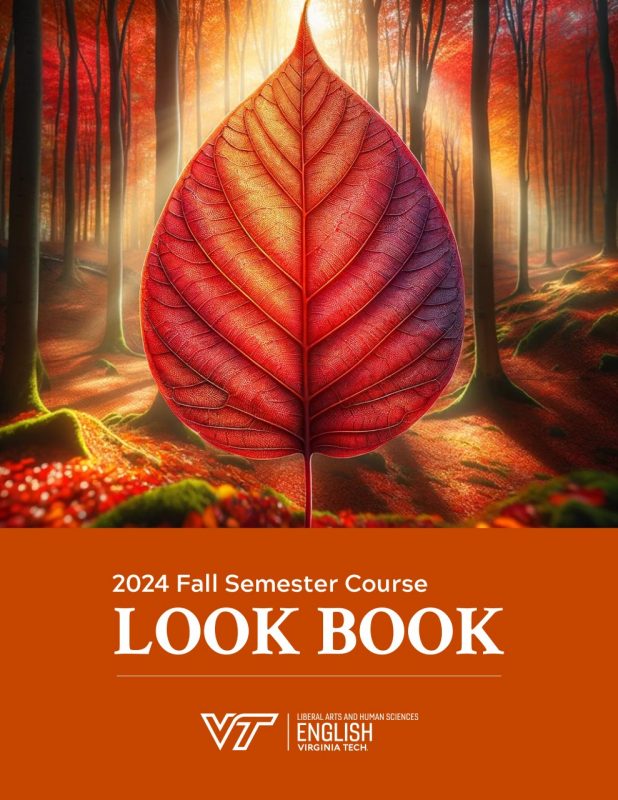 Red leaf against a forest. Test: 2024 Fall Semester Course Look Book