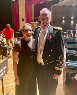 Dr. Catheryn Foster and Colonel Timothy Holtan (Retired Commander of The United States Army Band “Pershing’s Own”), Conductors of the South Georgia Middle and High School Region Bands