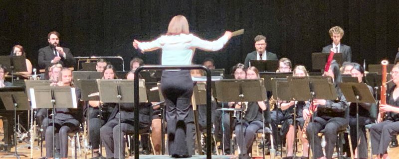 Dr. Catheryn Foster guest conducting the Valdosta State University Wind Ensemble