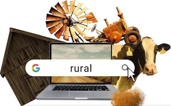 a google search image featuring the search bar and stereotypical rural americana images