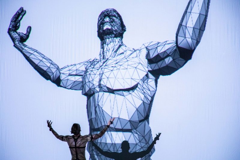 Scotty Hardwig gives expression to his screen identity in Body, Full of Time, a choreographic work that uses motion capture, projection, and interactive avatar designs.