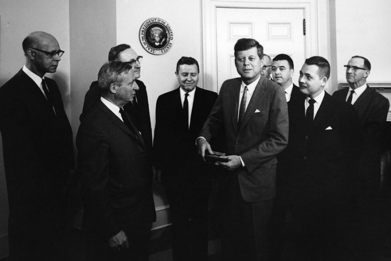 Bud Robertson with John F. Kennedy