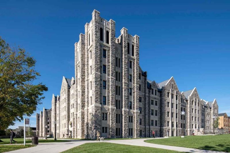 An image of the Upper Quad at Virginia Tech on a sunny day.