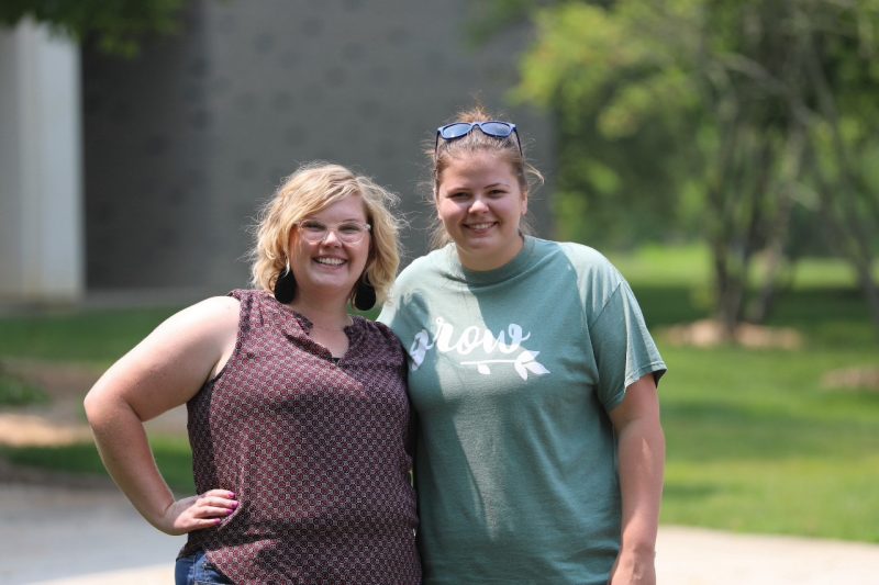 Kellie Claflin (left), an assistant professor in the Department of Agricultural, Leadership, and Community Education, was the director of the 2021 Governor's School for Agriculture. Alumna Chaney Merritt, a former Governor’s School participant, was the on-site director. 