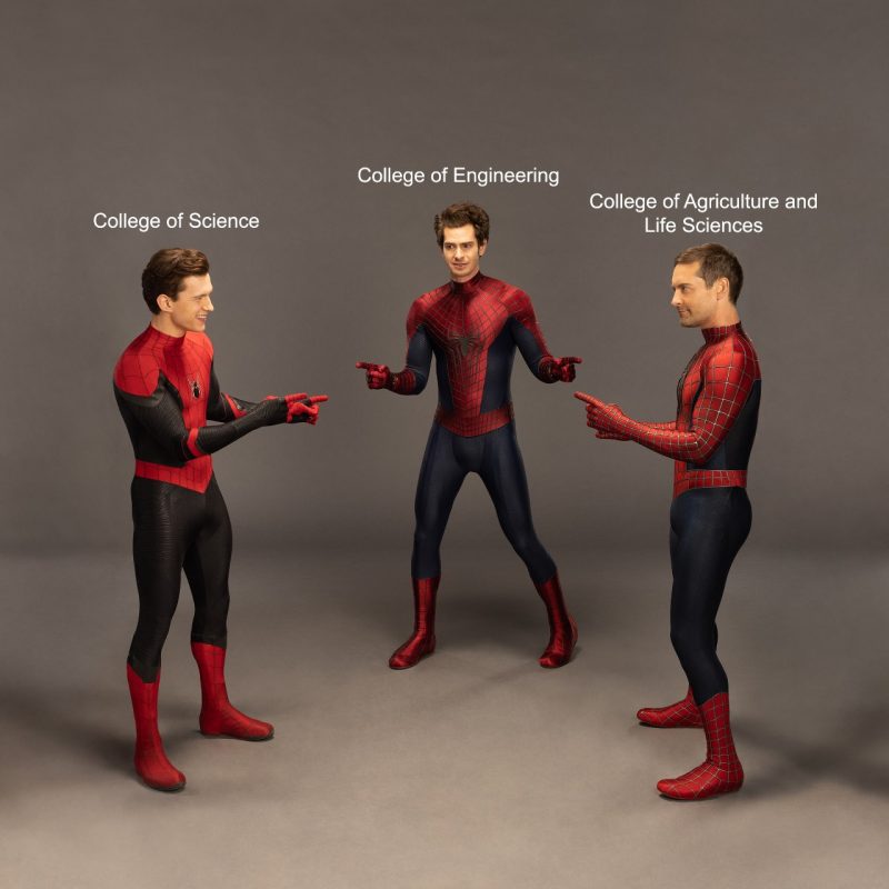 Three Spidermans