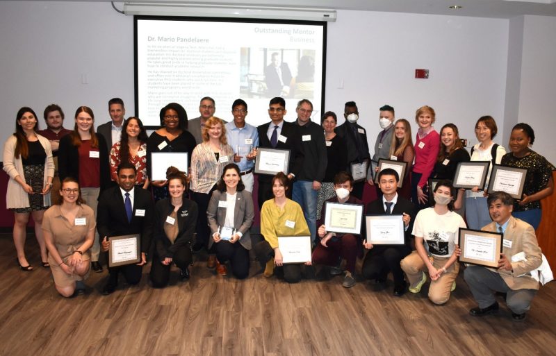The winners of the 2022 Graduate School awards for excellence were honored at a recent reception at the Graduate Life Center.