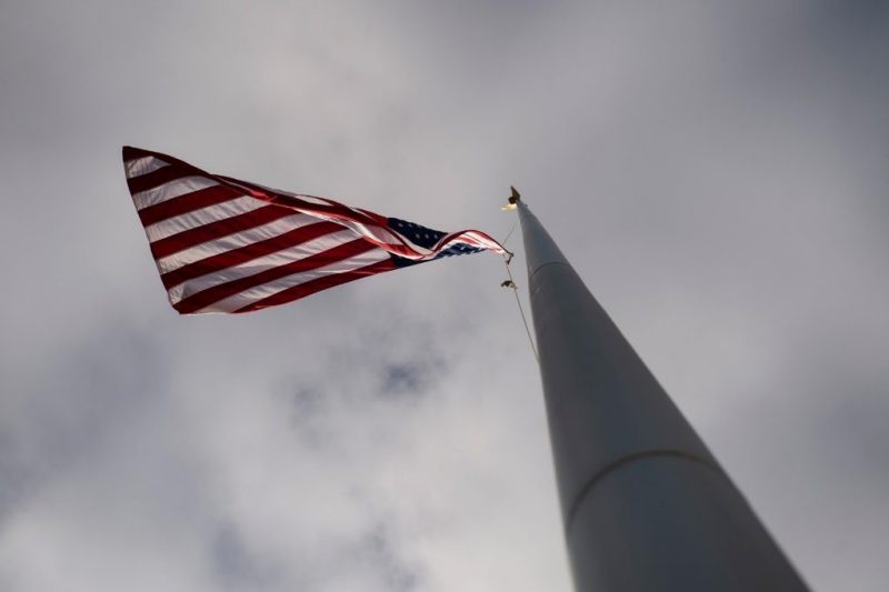 Photo of American Flag on flag pole