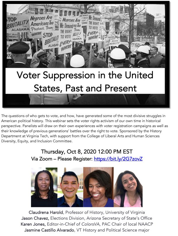 Voter Suppression in the United States, Past and Present
