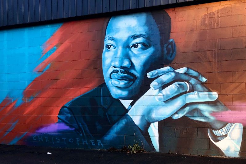 A mural of Martin Luther King Jr.