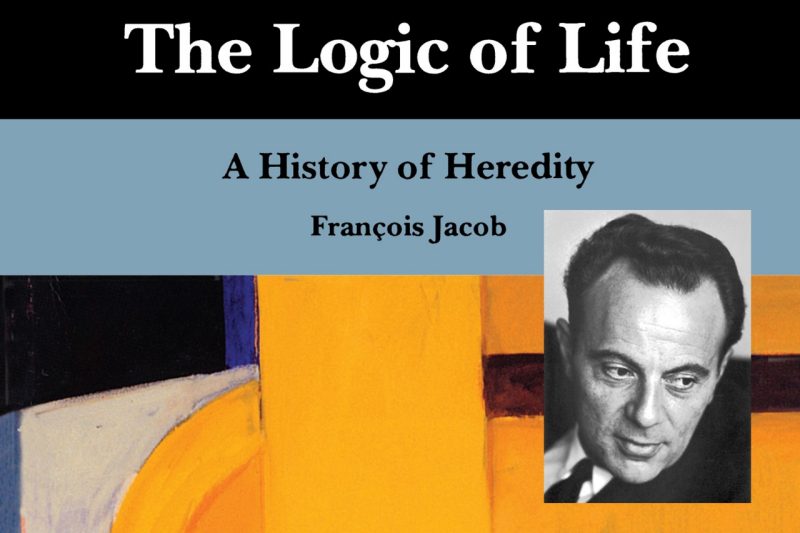 An inset of The Logic of Life with its author, Francois Jacob