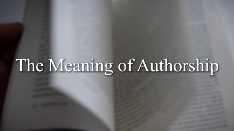 The Meaning of Authorship