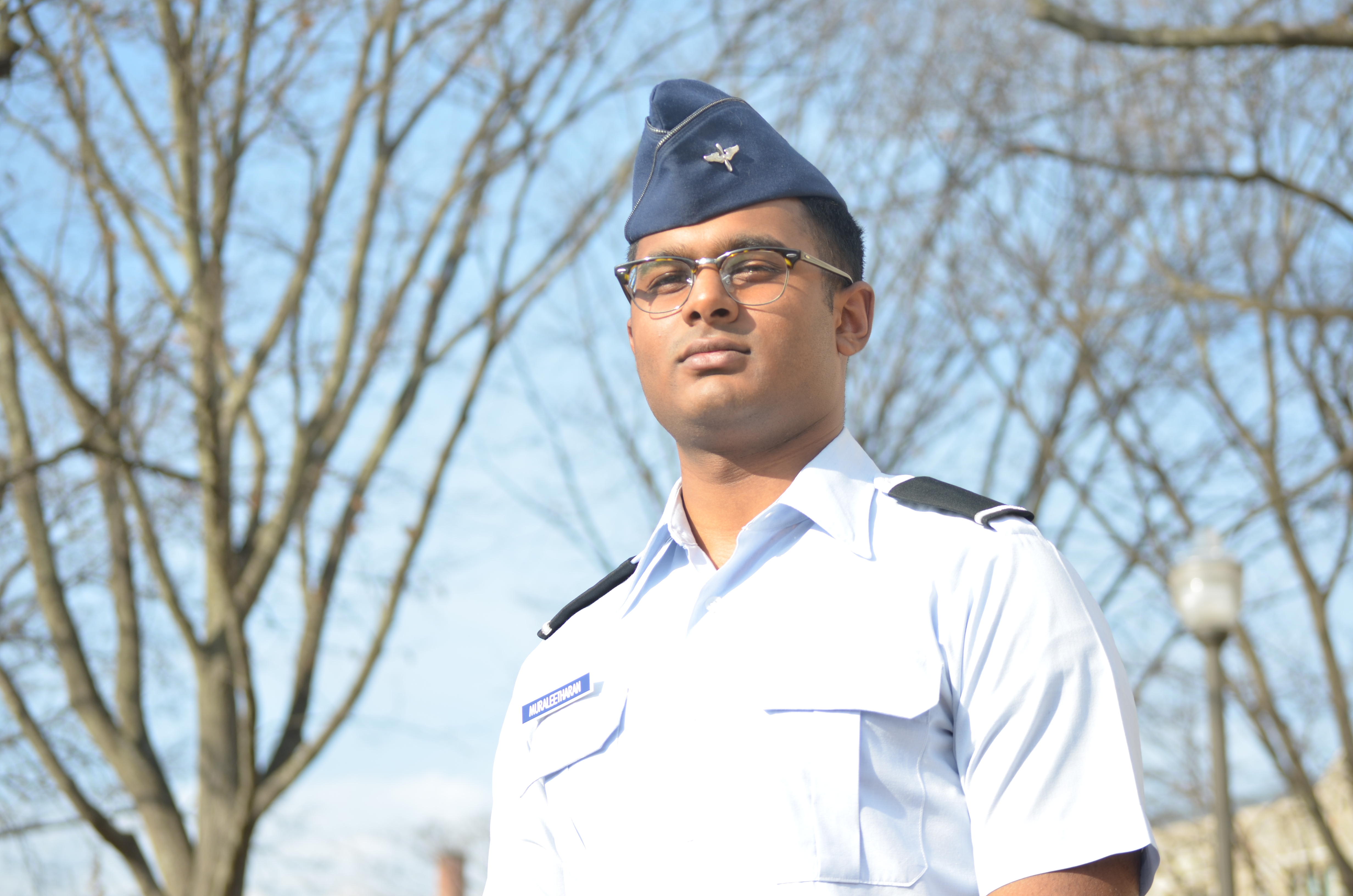 Air force cadet in uniform
