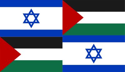Flags of Israel and Palestine